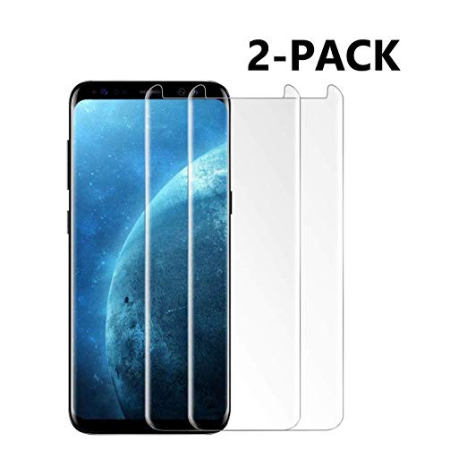 [2-Pack] Galaxy S8 Plus Screen Protector, TEIROO Tempered Glass Screen Protector with 9H Hardness,Easy Bubble-Free Installation,Anti-Scratch Compatible with Samsung Galaxy S8 Plus.