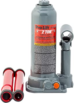 Pro-Lift B-002D Grey Hydraulic Bottle Jack-2 Ton Capacity