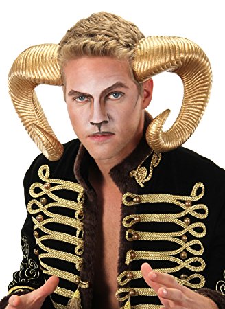 Elope Gold Ram Costume Horns for Adults, Men and Women