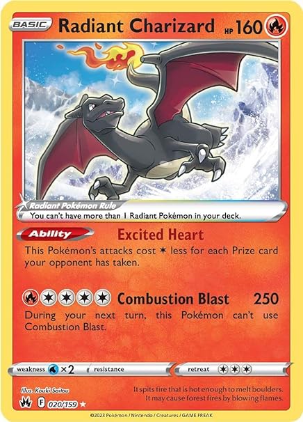 Pokemon - Radiant Charizard 020/159 - Crown Zenith - Ultra Rare Card