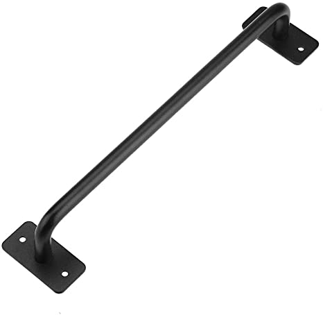 Fdit Socialme-EU Iron Door Handle Sliding Barn Handle Metal Handle Black Retro Door Wardrobe Long Handle American Field Style (S)