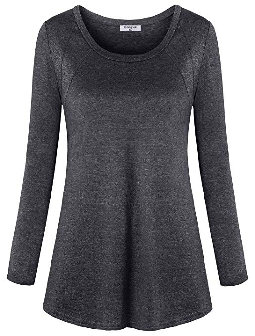 Soogus Women's Yoga Tops Long Sleeve Activewear Dry Fit Running Workout Shirts
