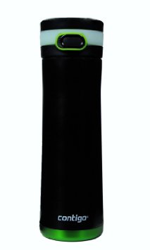 Contigo Glacier Stainless Water Bottle 20oz, Matte Black with Cirton Accents