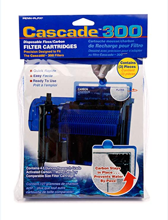 Penn Plax Cascade Hang-on Power Filter Replacement Cartridges - Three Pack - CPF5C3