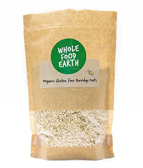 Wholefood Earth: Organic Gluten Free Porridge Oats 500g | Gluten Free | GMO Free