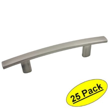 Cosmas® 2363-3SN Satin Nickel Subtle Arch Cabinet Hardware Handle Pull - 3" Hole Centers - 25 Pack