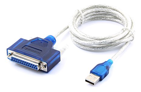 Sabrent USB 2.0 to DB25F Parallel Printer Cable (USB-DB25F)- colors may vary