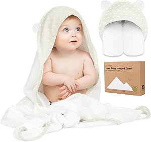 KeaBabies Baby Hooded Towel - Viscose Derived from Bamboo Baby Towel, Toddler Bath Towel, Infant Towels, Large Hooded Towel, Organic Baby Towels with Hood for Girls, Babies, Newborn Boys(Rainbow)