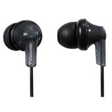 Panasonic RP-HJE120E-K Ergo Fit Ear Canal Headphones - Black