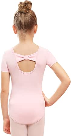 Stelle Ballet Leotards for Girls Black Dance Leotard Gymnastics Ballet Outfits with Bow Back (Toddler/Little/Big Kids)