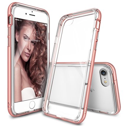 iPhone 7 Case, Ringke [Frame] Dual Layered TPU   PC Bumper [Drop Protection] Clear Back Shock Absorption Fluid Curved Edge Enhance Protective Bumper for Apple iPhone 7 2016 - Rose Gold