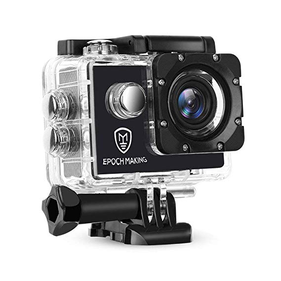 Epoch Making 1080P Sport Action Camera Waterproof with 2-INCH LCD for Racing, Riding, Motorcycle, Motocross and Water Sports.