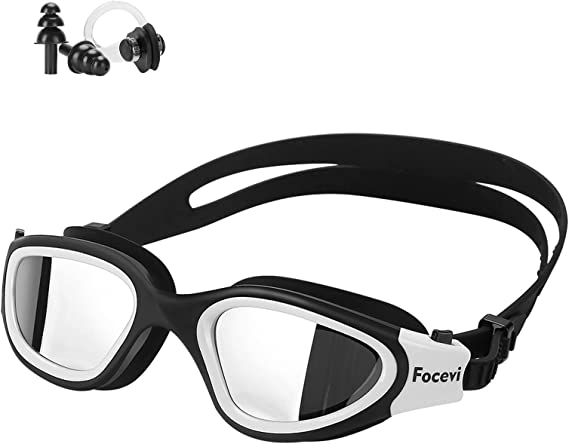 Focevi Swimming Goggles for Men/Women, Anti-Fog Anti-UV Wide Vision Adult Swim Goggles, Boys/Girls/Junior/youth Swim Glasses