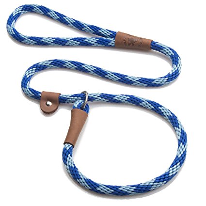 Mendota Dog Products British Style Slip Leash, 1/2-Inch by 6-Feet, Sapphire