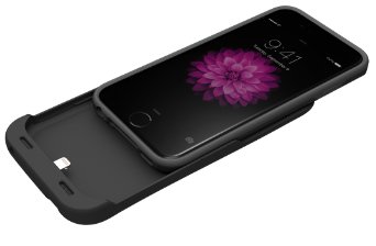 Tylt Energi Sliding Power Case for iPhone 6 Plus and 6S Plus - Retail Packaging - Black
