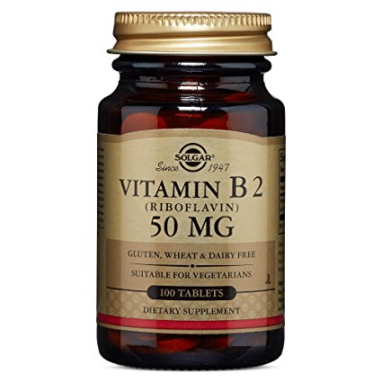 Solgar - Vitamin B2 (Riboflavin) 50 mg Tablets 100 Count