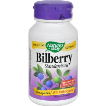 Natures Way Bilberry Standardized 90 Capsules