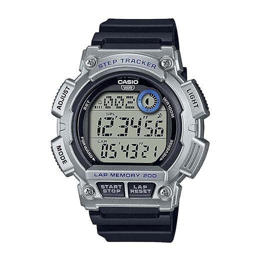 Casio Digital Gray Dial Unisex-Adult Watch-WS-2100H-1A2VDF