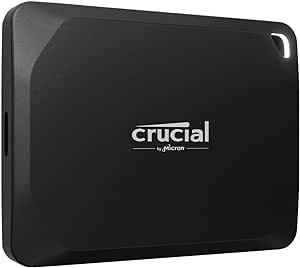 Crucial X10 Pro 1TB Portable External SSD, Up to 2100MB/s Read and 2000MB/s Write, External Solid State Drive, USB-C 3.2, PC and Mac, Dust and Water Resistance -CT1000X10PROSSD902