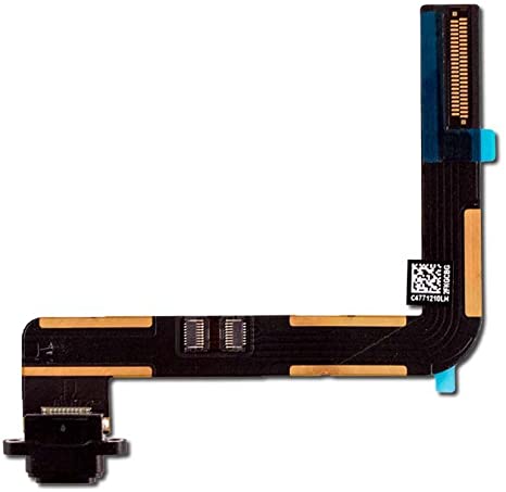 Group Vertical Replacement Charging Port Flex Cable Compatible with Apple iPad Air, 5, 6 (2018) (Black) (A1474, A1475, A1822, A1823, A1893, A1954)