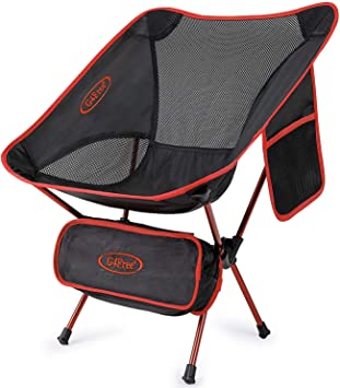 G4Free Upgraded Portable Camp Chair, Folding Compact Backpacking Chairs Heavy Duty Ultralight for Outdoor, Camping, Travel, Beach, Picnic, Festival, Hiking