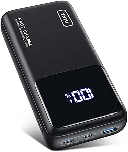 INIU Power Bank, 25000mAh 100W USB C Laptop Portable Charger, PD QC Fast Charging 3-Output External Battery Pack