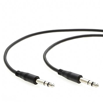 InstallerParts 25Ft 1/4" Male to Male Stereo Audio Cable -- Compatible with Amplifiers, Instruments, and Microphones