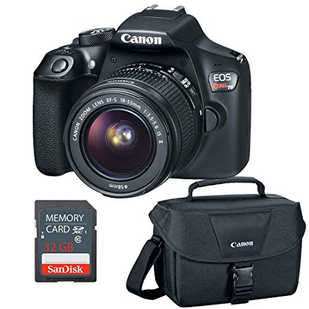 Canon EOS Rebel T6 DSLR Camera w/EF-S 18-55mm, 32GB SD Card & Camera Bag (Certified Refurbished)