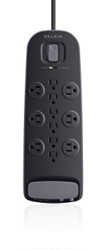 Belkin 12 Outlet Surge Protector with 8-Foot Power Cord and Telephone and Coax Protection (BV112230-08-BLK)