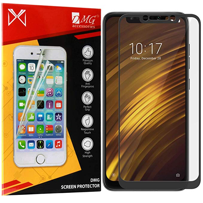 DMG Tempered Glass for Poco F1, Full Body 5D Glass Screen Protector Scratch Guard for Poco F1 (5D Glass)