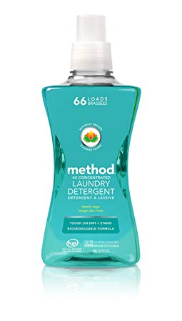 Method Concentrated Laundry Detergent, Beach Sage, 53.5 Ounce, 66 Loads