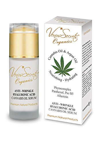 Face Serum with Hemp Oil & Hyaluronic Acid - Penetrates & Moisturizes the Skin. Enhances Elasticity & gives a Lifting Effect - Fights Acne | Wrinkle, Fine Line & Acne Scar Reducing | 40ml