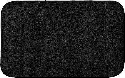 Garland Rug Traditional Bath Rug, 30-Inch by 50-Inch, Black