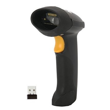Koolertron 2.4G Wireless USB Laser Barcode Scanner for PC User 1D Barcode Reader 5 Months Stand-by with Mini USB Receiver and USB Cable Plug and Play