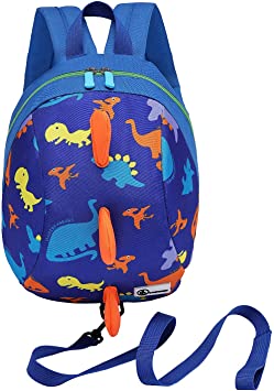 DB Dinosaur Toddler Mini Backpack with Leash,Children Kids Baby Harness Bookbag