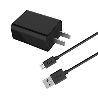 Impowely Wall Charger and 1 M Cable For Samsung Galaxy S7 S6 S5 S3 S4 Note 2 Note 3 Galaxy Tab (Black)