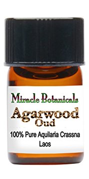 Miracle Botanicals Agarwood Oud Essential Oil - 100% Pure Aquilaria Crassna - Therapeutic Grade - 1/2ml