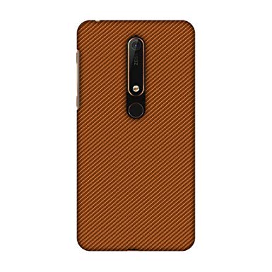 AMZER Slim Fit Handcrafted Designer Printed Snap On Hard Shell Case Back Cover for Nokia 6.1 (2018) - Autumn Maple Texture