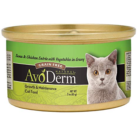 Avoderm Natural Wet Cat Food, 3 oz cans, Case of 24