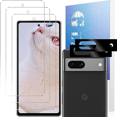 Rhidon Screen Protector for Google Pixel 7A Tempered Glass [3 2 Pack][Anti-Shatter][Easy Installation][Case Friendly][Bubble Free] Screen Protective Film