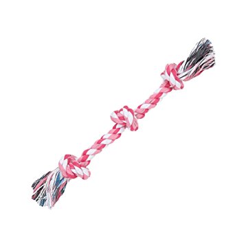 Vivifying Dog Chew Rope Toys, Durable Braided Cotton Rope Toys for Pet Dog Cat Puppy Teeth Cleaning (Pink)
