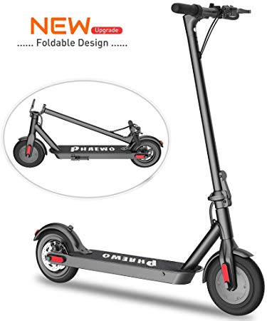 Magicelec Electric Scooter with Shock Absorbers 8.5 Inch Kick Tire Up to 18 Miles Range 16 MPH Commuting Folding Scooter for Adults