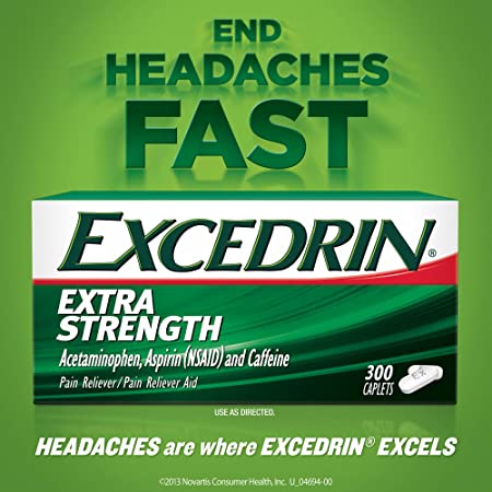 Excedrin Extra Strength Pain Relief Caplets 300 count For Headache Relief