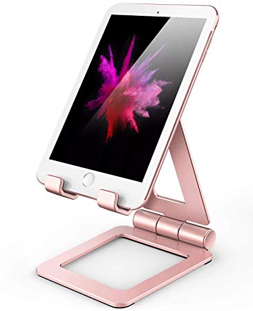 Adjustable iPad Stand, Tablet Stand Holders, Cell Phone Stands, iPhone Stand, Nintendo Switch Stand, iPad Pro Stand, iPad Mini Stands Holders Desk (C-Pink-3)