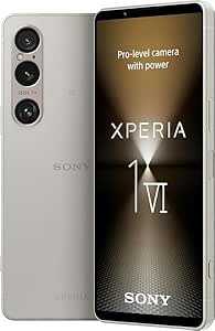 Sony Xperia 1 VI XQ-EC72 5G Dual 256GB 12GB RAM Factory Unlocked (GSM Only | No CDMA – not Compatible with Verizon/Sprint) Global Version Smartphone – Platinum Silver