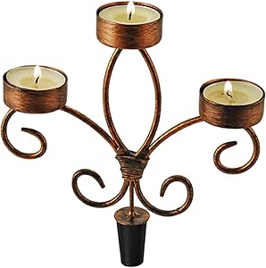 Boulevard Wine Bottle Candelabra, Multicolor