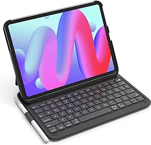 Inateck iPad 10 Case with Keyboard, Ultralight Keyboard Case for iPad 10 Gen 2022, iPad Air 5th/4th (2022/2020), iPad Pro 11 4/3/2/1, Horizontal Vertical, QWERTY, with Pencil Holder, BK2007 Black