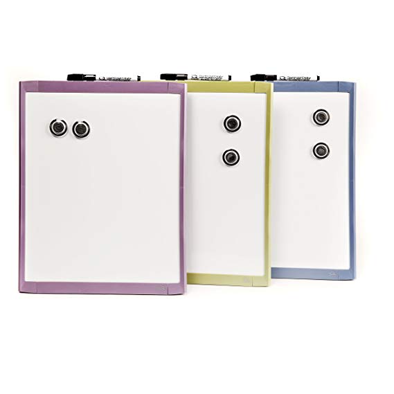 Quartet Plastic Frame Magnetic Whiteboard, Frame Colour May Vary, 11 x 14 Inches (MHOW1114)