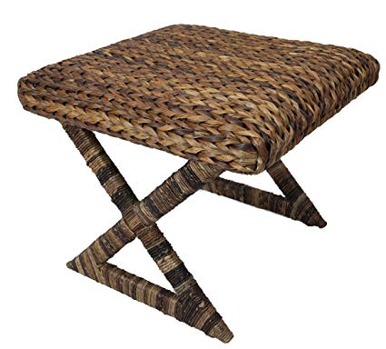 BirdRock Home Seagrass Stool | Cushioned top