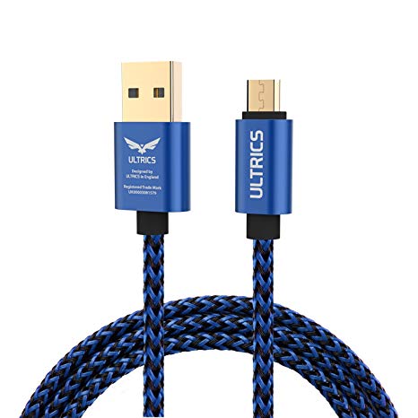 ULTRICS® Micro USB Cable [9ft - 3M] - Fastest, Most Durable Charging Cable, with Durable Metal Shell, Nylon Braided & 10000  Bend Lifespan for Samsung Galaxy, HTC, Nokia, Nexus, LG, Motorola, Android Smartphones Tablets